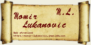 Momir Lukanović vizit kartica